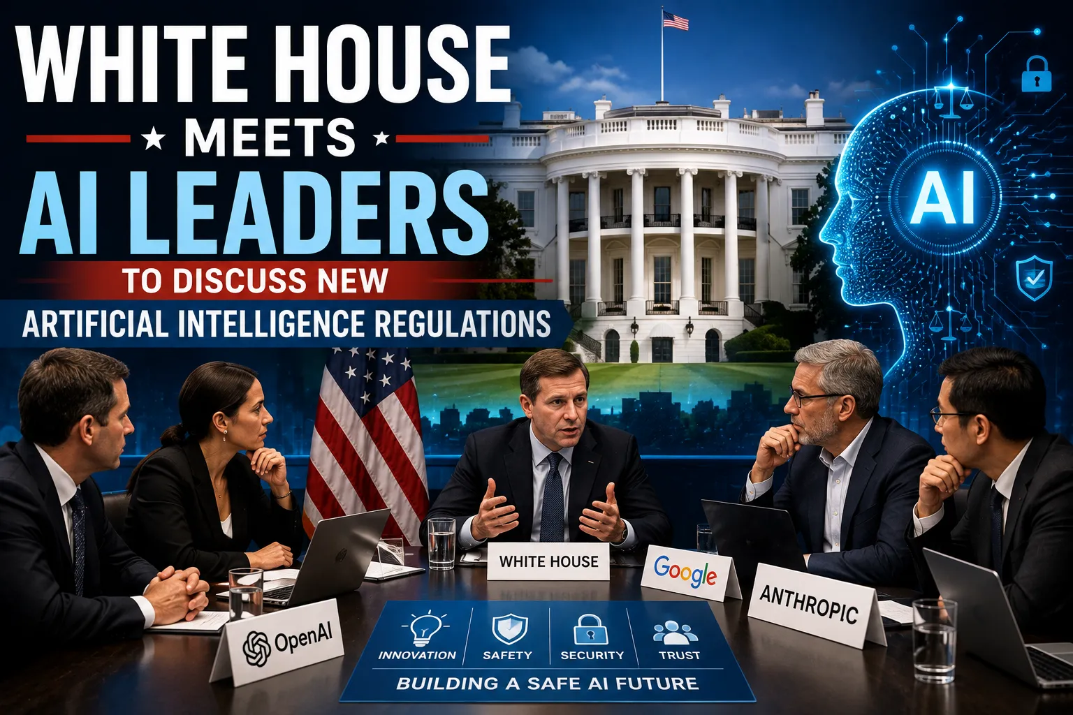 White House Meets AI Leaders to Discuss New Artificial Intelligence Regulations